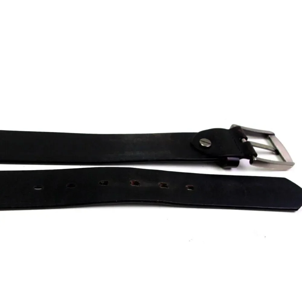 Bullko BLACK GENUINE LEATHER 1 3/8